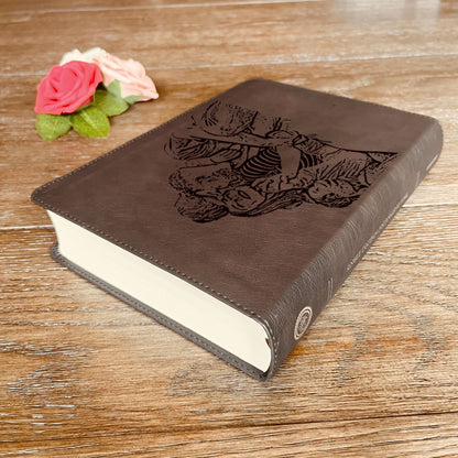 Personalized ESV Journaling Bible, Large Print, Photo Engraved Cover, Custom Bible for Note Taking, Christian Baptism or Wedding Gift - Religious Books - Aylev