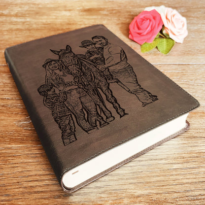 Personalized ESV Journaling Bible, Large Print, Photo Engraved Cover, Custom Bible for Note Taking, Christian Baptism or Wedding Gift - Religious Books - Aylev