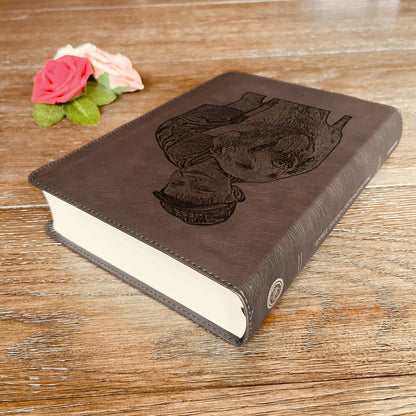 Personalized ESV Journaling Bible, Large Print, Photo Engraved Cover, Custom Bible for Note Taking, Christian Baptism or Wedding Gift - Religious Books - Aylev
