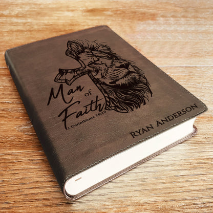 Personalized Bible for Men, ESV Journaling Bible, Customized Bible for Men Name Engraved, English Standard Version, Bibles for men, bible gifts for men - Religious Books - Aylev