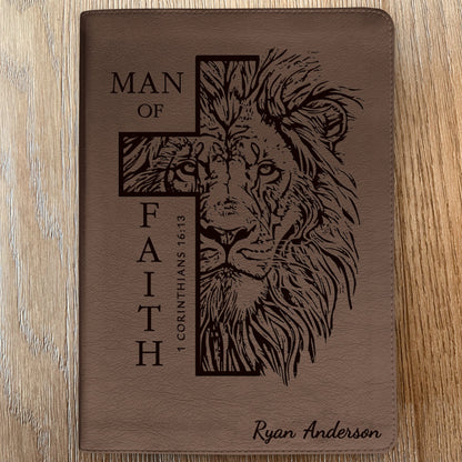 Personalized Bible for Men, ESV Journaling Bible, Customized Bible for Men Name Engraved, English Standard Version, Bibles for men, bible gifts for men - Religious Books - Aylev