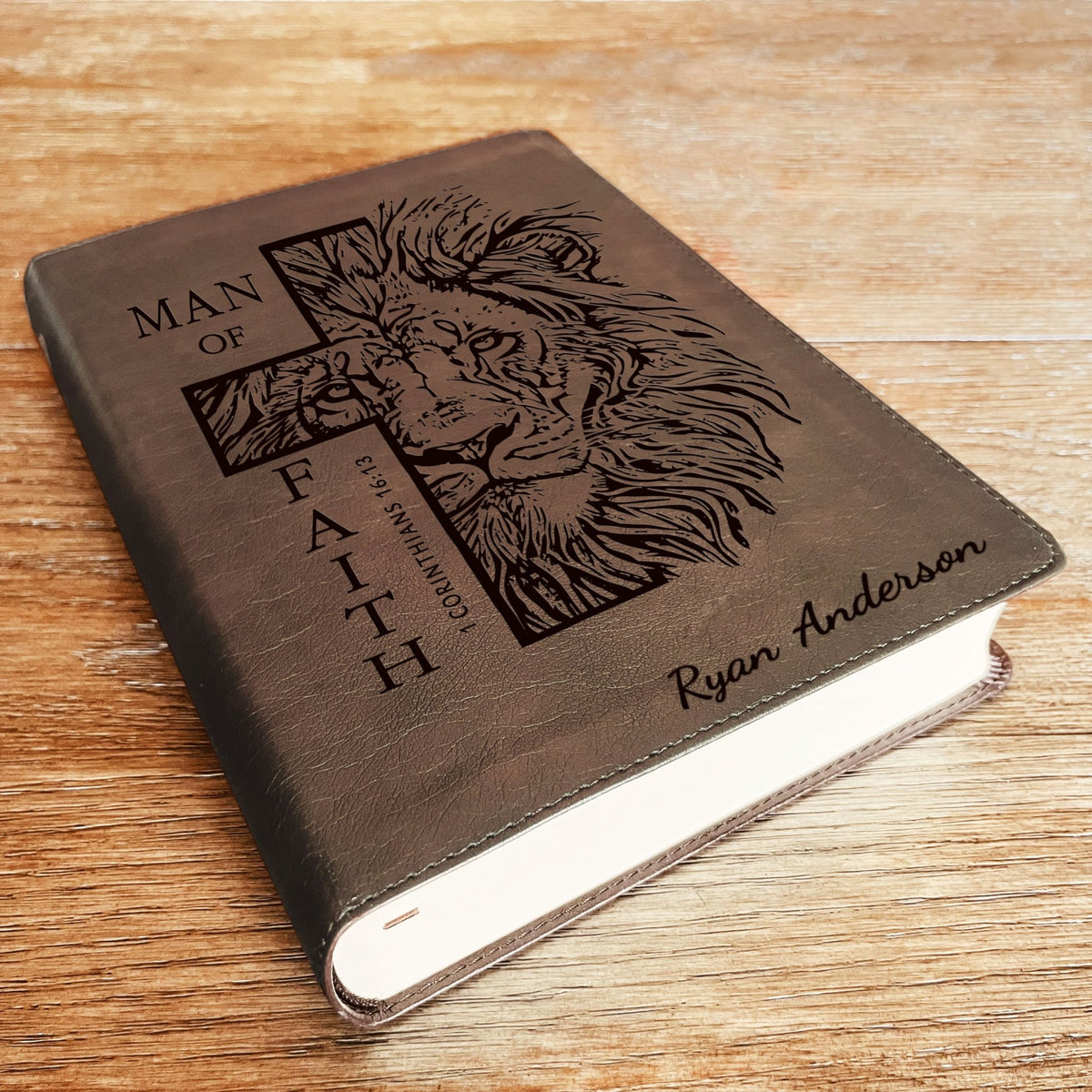 Personalized Bible for Men, ESV Journaling Bible, Customized Bible for Men Name Engraved, English Standard Version, Bibles for men, bible gifts for men - Religious Books - Aylev