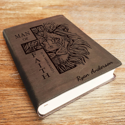 Personalized Bible for Men, ESV Journaling Bible, Customized Bible for Men Name Engraved, English Standard Version, Bibles for men, bible gifts for men - Religious Books - Aylev