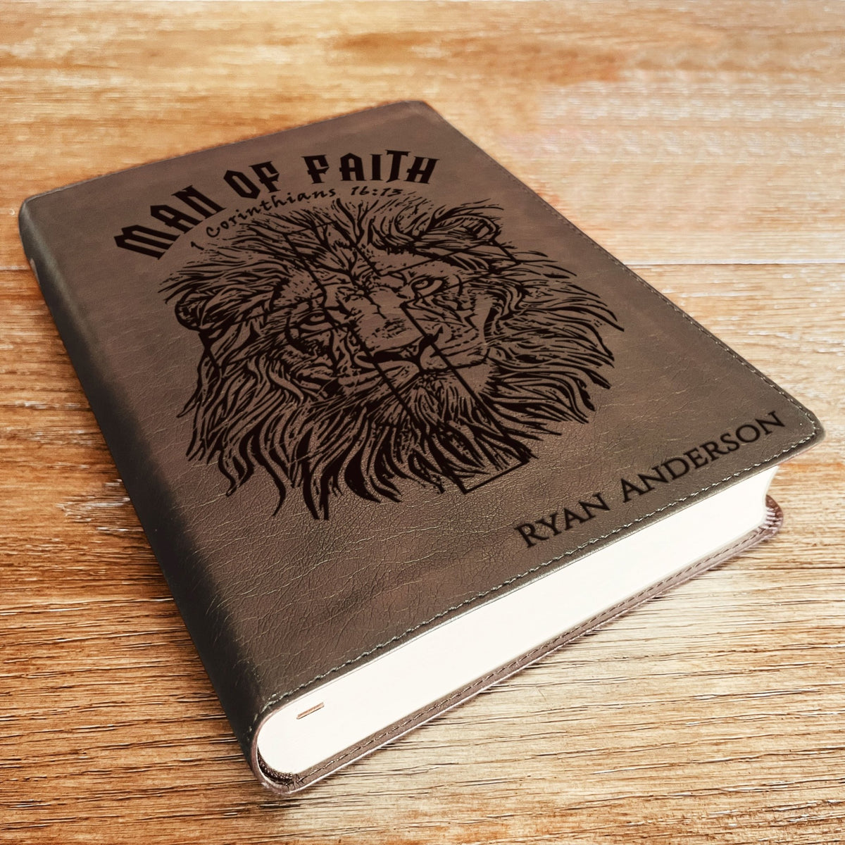 Personalized Bible for Men, ESV Journaling Bible, Customized Bible for Men Name Engraved, English Standard Version, Bibles for men, bible gifts for men - Religious Books - Aylev