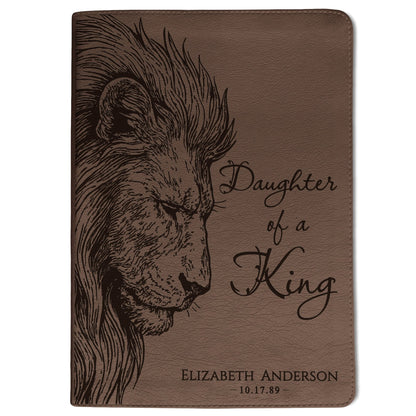 Personalized ESV Journaling Bible, Daughter of a King Lion Design, Custom Engraved Name, Christian Gift, Baptism Gift, Bible Gift for Her - Religious Books - Aylev
