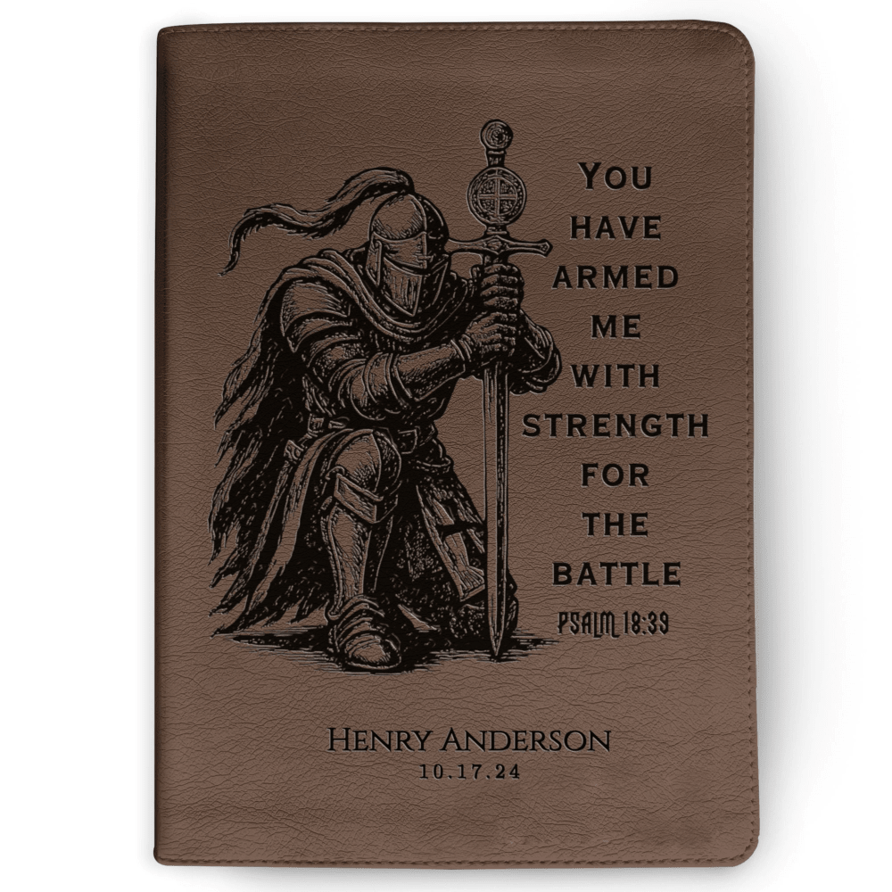 Personalized Bible for Men, ESV Journaling Bible, Custom Bible Engraved Name, Knight Warrior Design, Christian Gift, Bible Gifts for Him - Religious Books - Aylev
