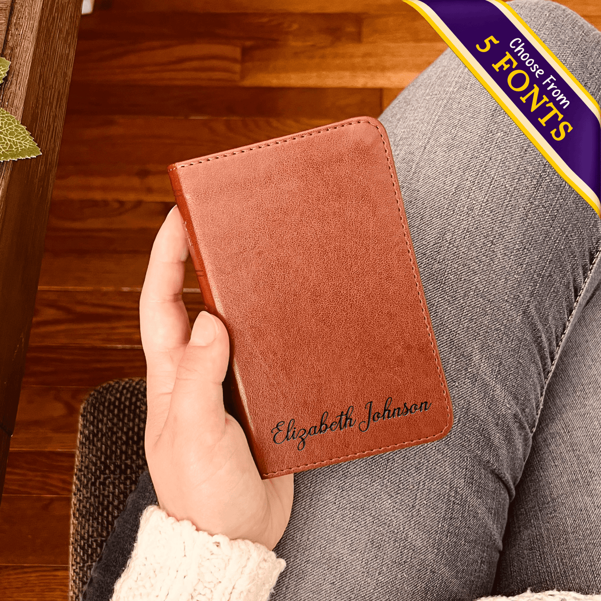 Personalized ESV Pocket Bible with Name Engraved, Small Bible, Custom Bible Name Engraved, English Standard Version, Christian Gifts - Religious Books - Aylev
