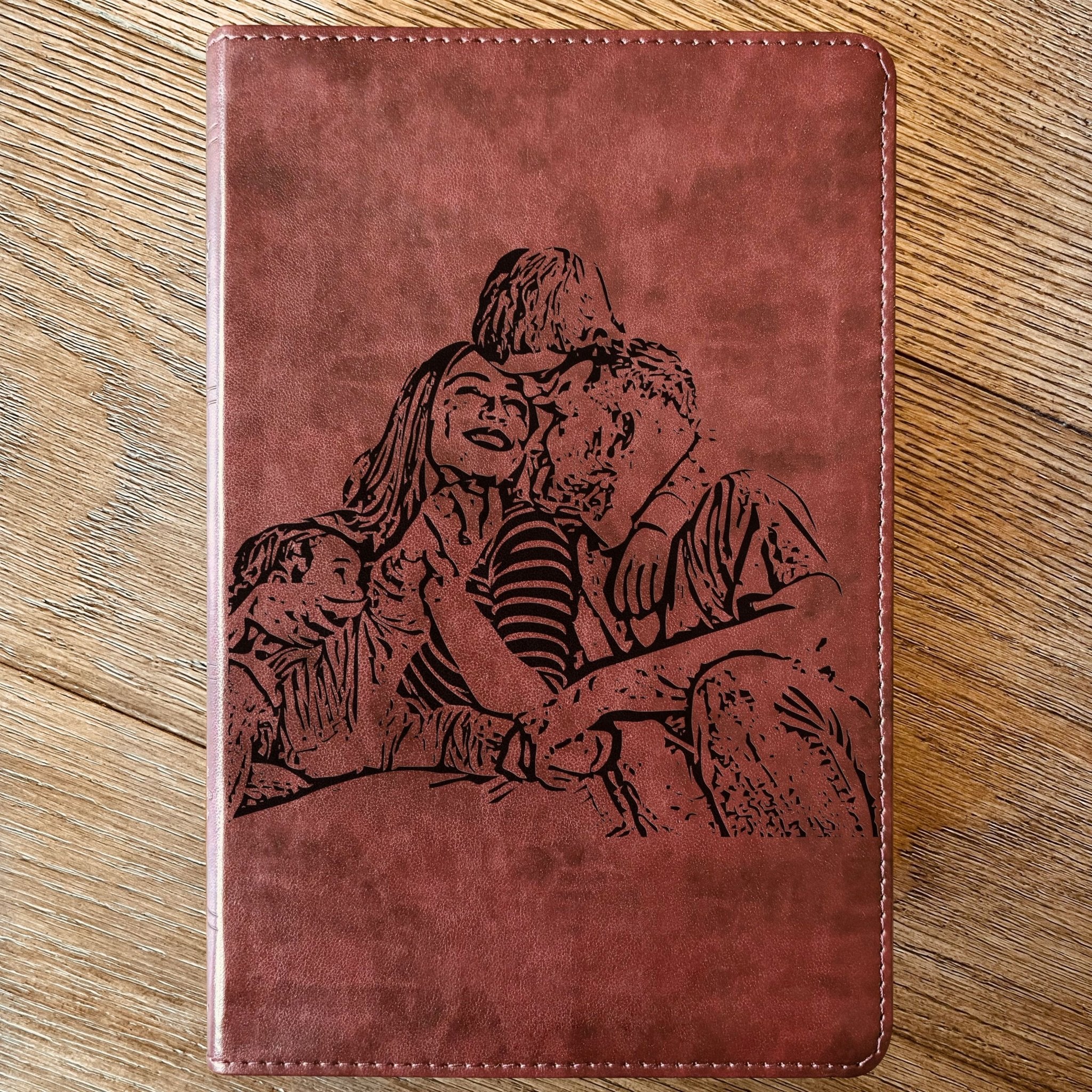 Custom Engraved Bible with Your Photo, Personalized ESV Thinline Large Print Bible, Baptism Gift, Christian Gift for Him or Her - Religious Books - Aylev