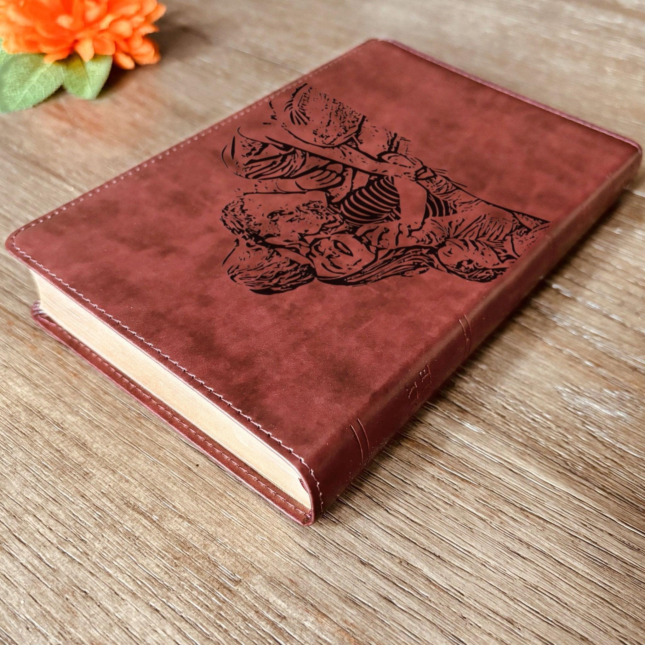 Custom Engraved Bible with Your Photo, Personalized ESV Thinline Large Print Bible, Baptism Gift, Christian Gift for Him or Her - Religious Books - Aylev