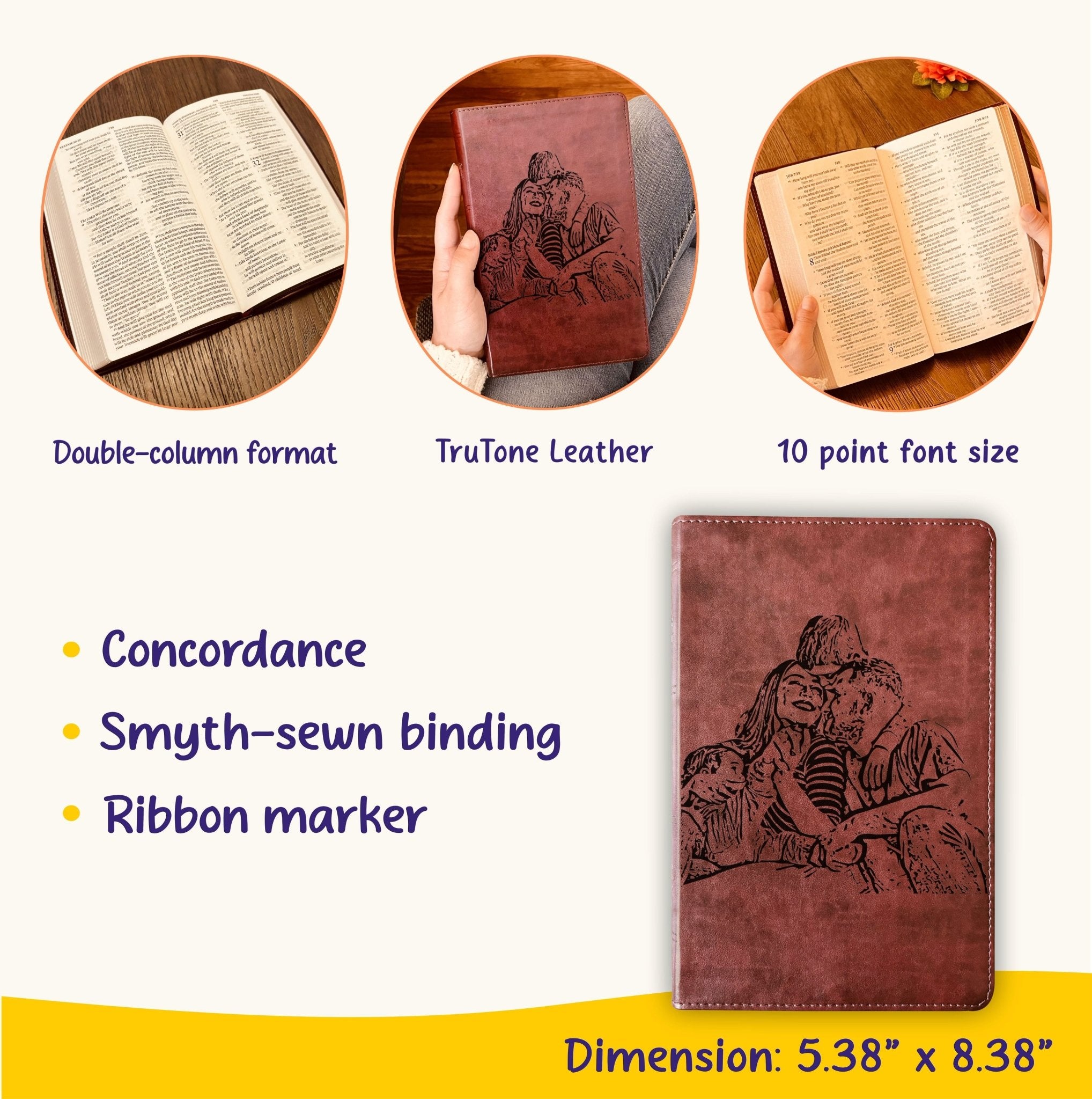 Custom Engraved Bible with Your Photo, Personalized ESV Thinline Large Print Bible, Baptism Gift, Christian Gift for Him or Her - Religious Books - Aylev