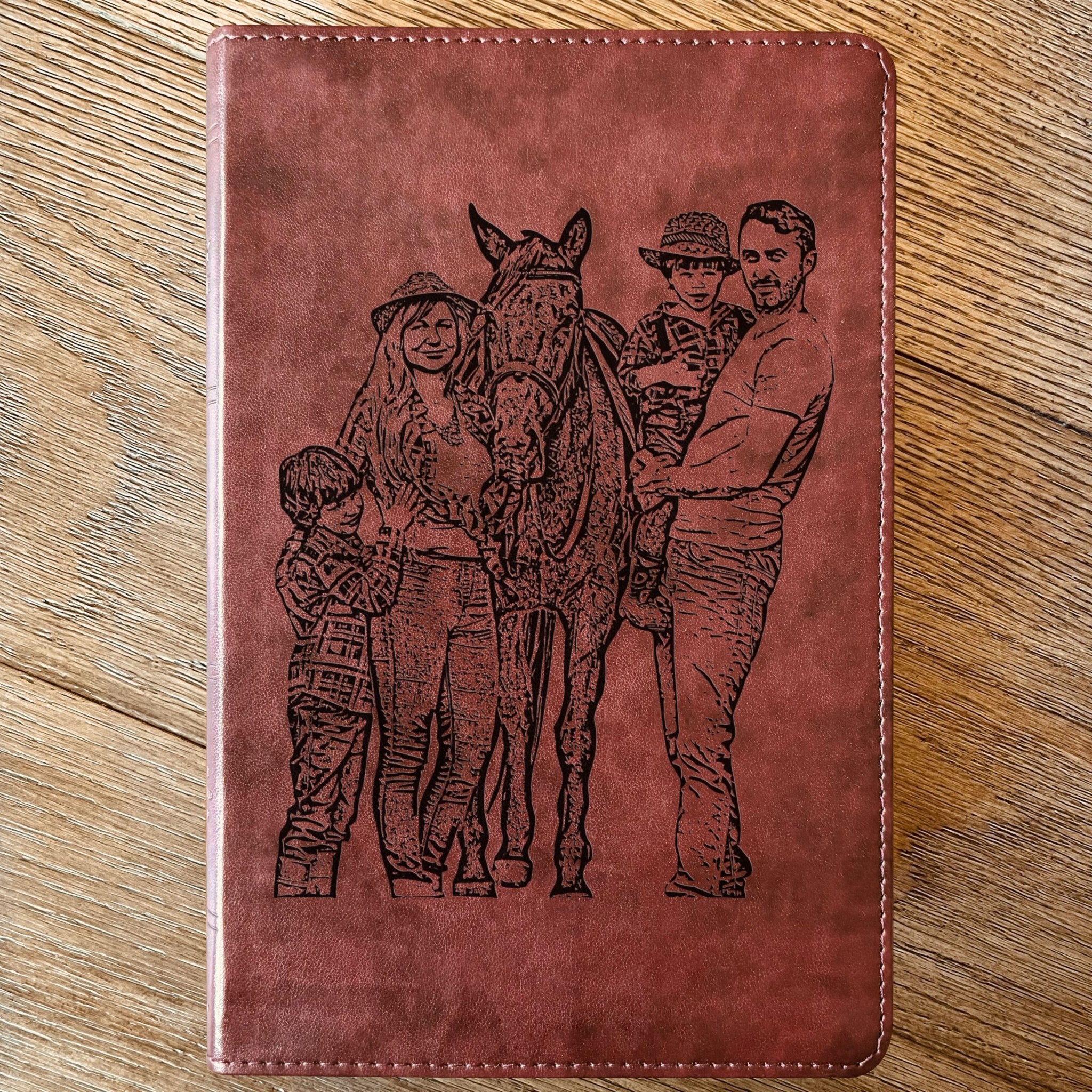 Custom Engraved Bible with Your Photo, Personalized ESV Thinline Large Print Bible, Baptism Gift, Christian Gift for Him or Her - Religious Books - Aylev