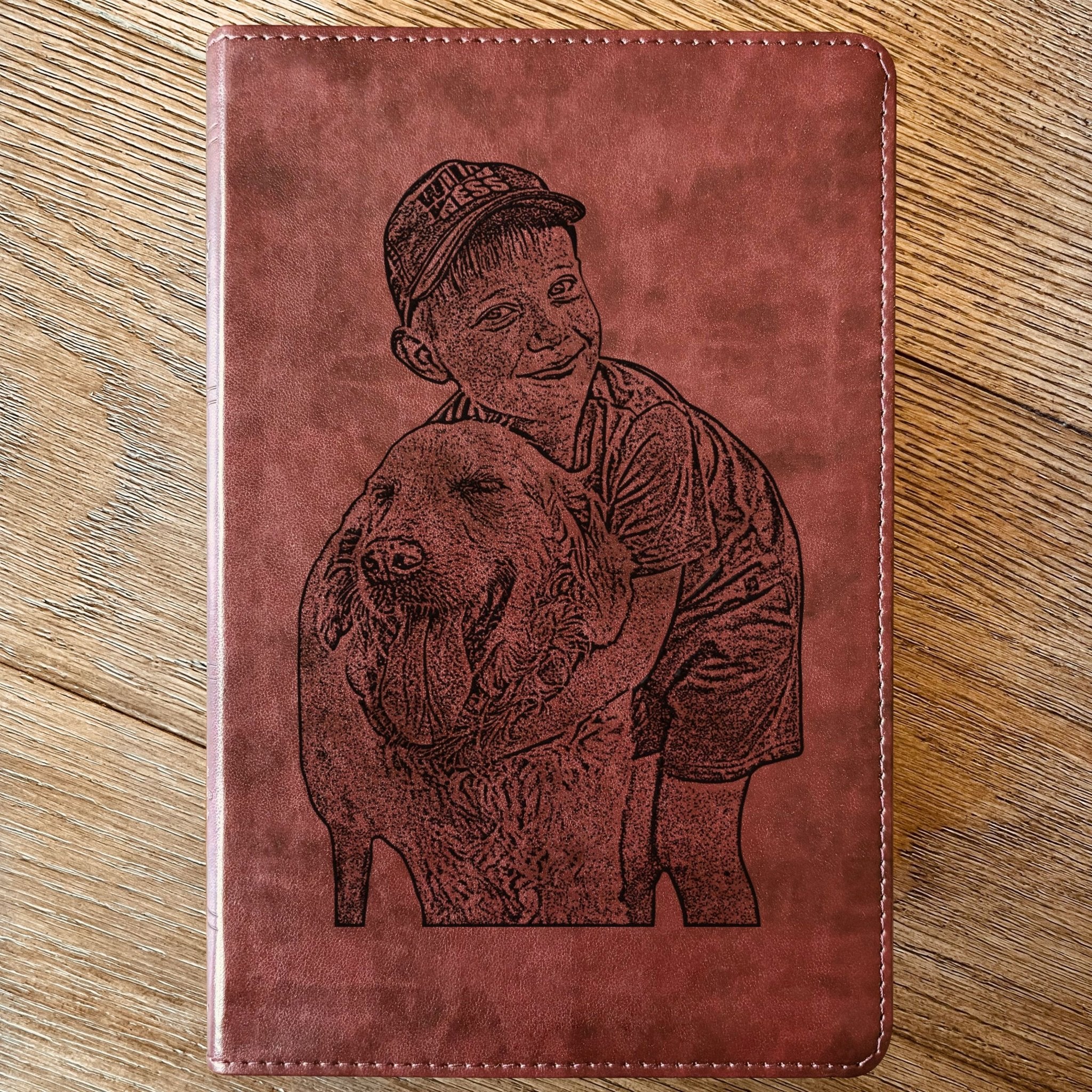 Custom Engraved Bible with Your Photo, Personalized ESV Thinline Large Print Bible, Baptism Gift, Christian Gift for Him or Her - Religious Books - Aylev