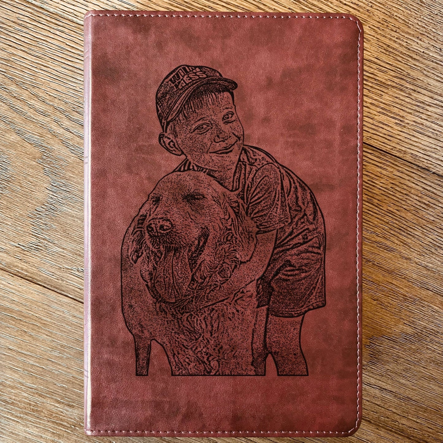 Custom Engraved Bible with Your Photo, Personalized ESV Thinline Large Print Bible, Baptism Gift, Christian Gift for Him or Her - Religious Books - Aylev