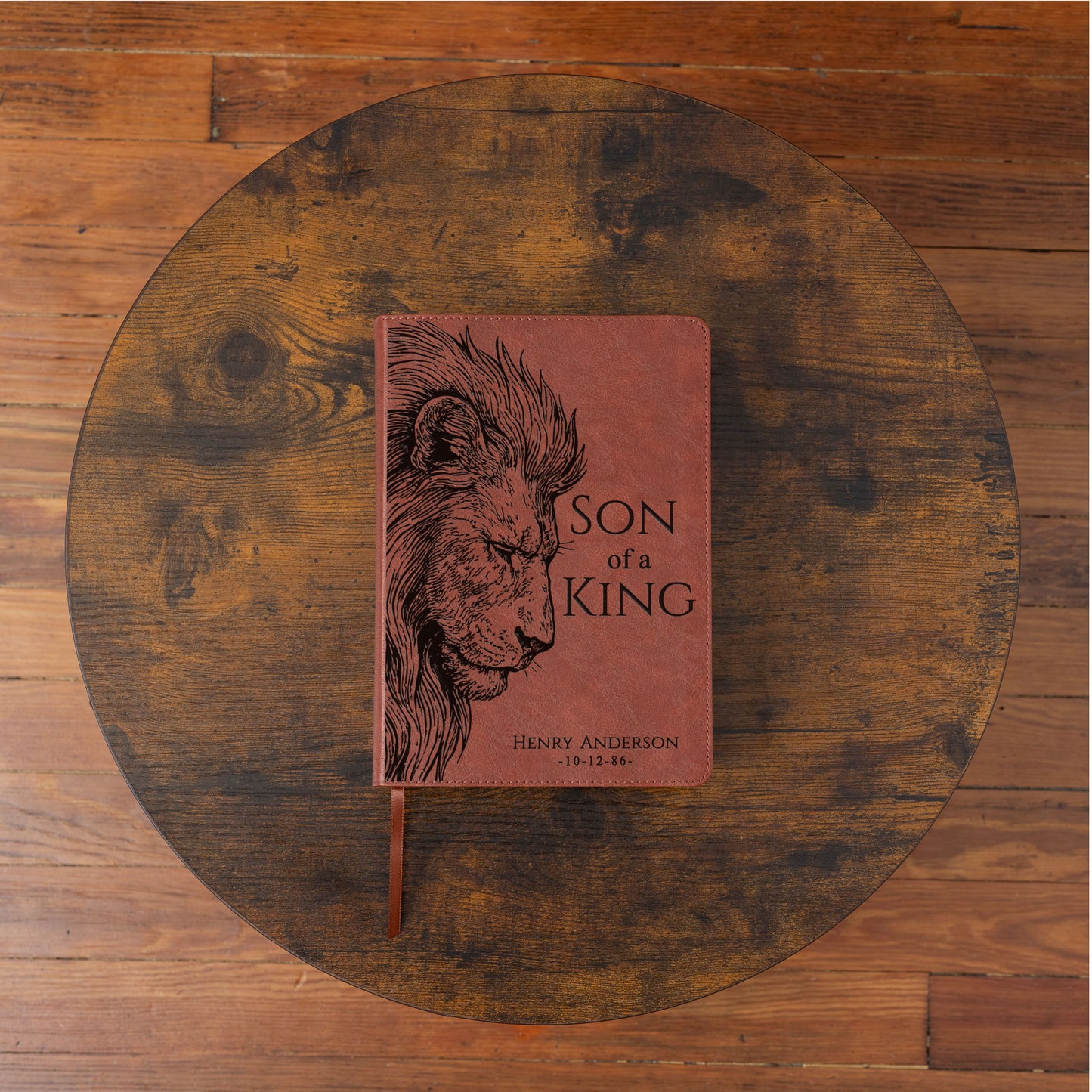 Personalized ESV Men's Study Bible, Son of a King Lion Design, Custom Engraved Name, Christian Gift, Baptism Gift, Bible Gift for Him