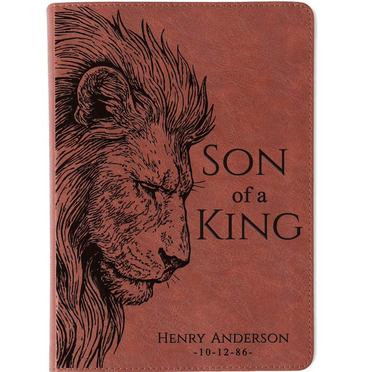 Personalized ESV Men's Study Bible, Son of a King Lion Design, Custom Engraved Name, Christian Gift, Baptism Gift, Bible Gift for Him - Religious Books - Aylev