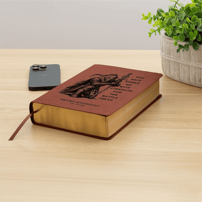 Personalized Bible for Men, ESV Men's Study Bible, Custom Bible Engraved Name, Knight Warrior Design, Christian Gift, Bible Gifts for Him - Religious Books - Aylev