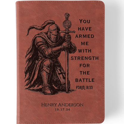 Personalized Bible for Men, ESV Men's Study Bible, Custom Bible Engraved Name, Knight Warrior Design, Christian Gift, Bible Gifts for Him - Religious Books - Aylev