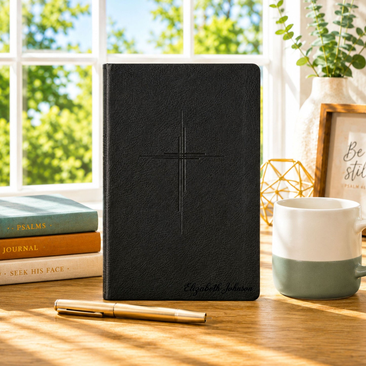 Personalized NLT Premium Value Thinline Bible, Filament Enabled New Living Translation, Custom Bible Engraved Name, Christian & Baptism Gift