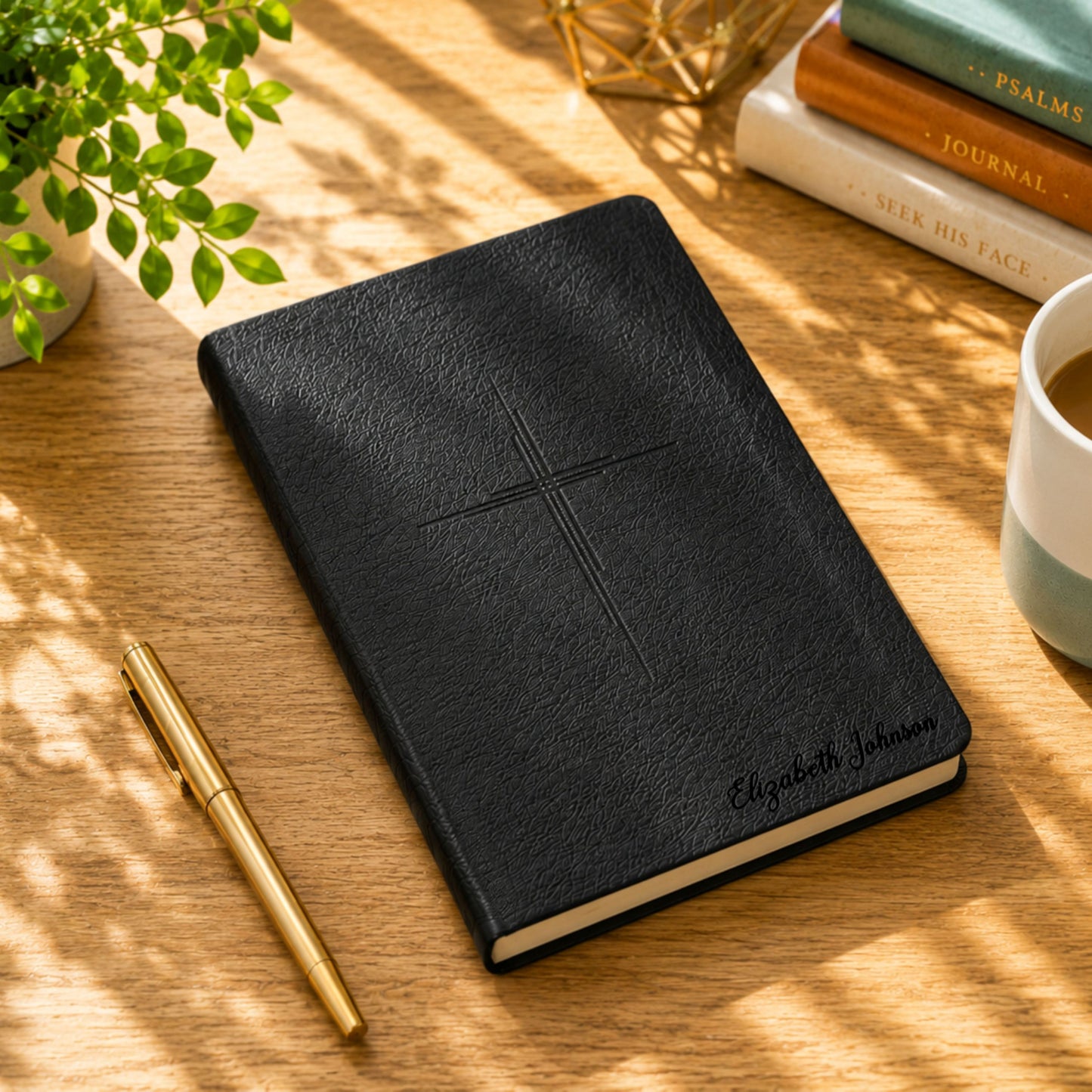 Personalized NLT Premium Value Thinline Bible, Filament Enabled New Living Translation, Custom Bible Engraved Name, Christian & Baptism Gift