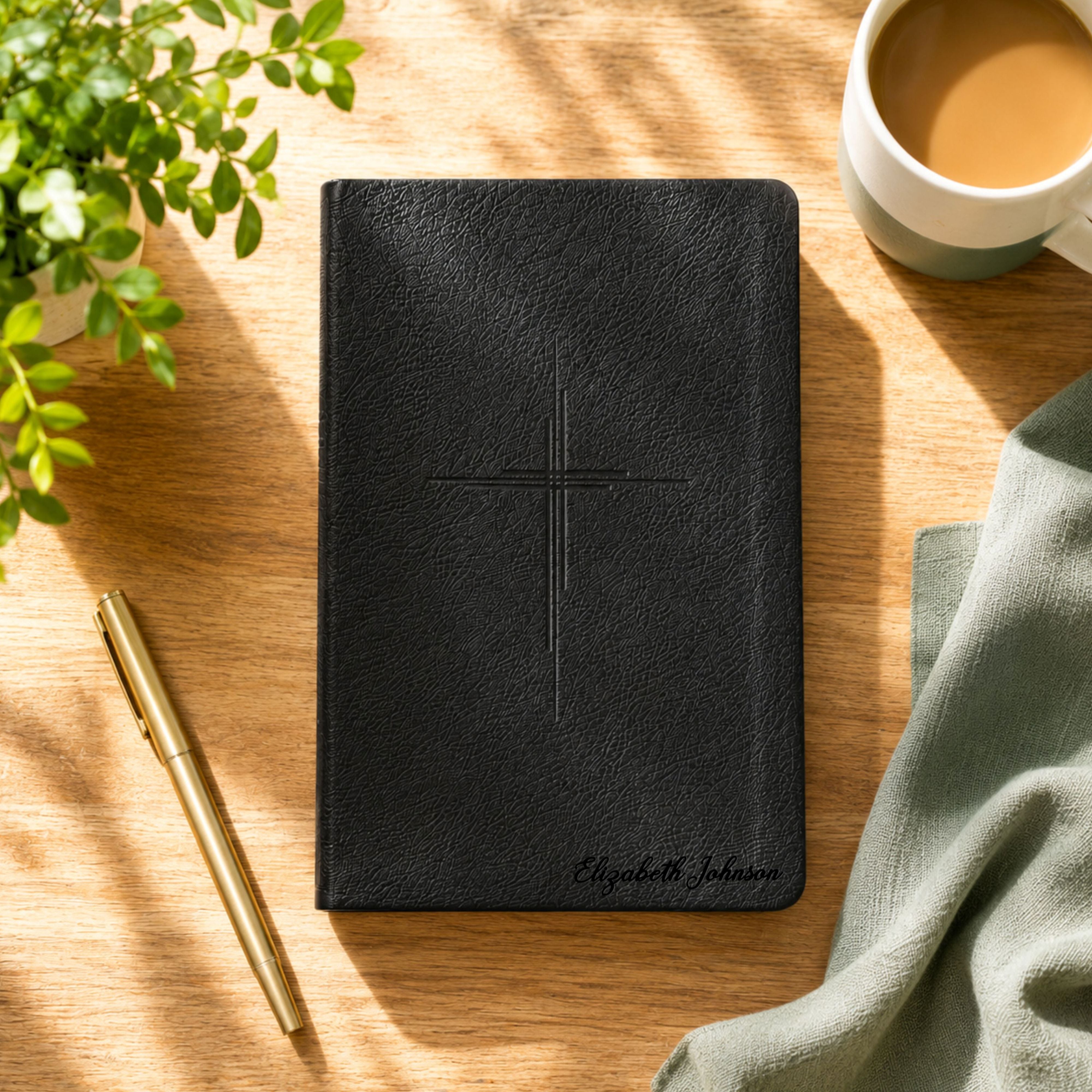 Personalized NLT Premium Value Thinline Bible, Filament Enabled New Living Translation, Custom Bible Engraved Name, Christian & Baptism Gift