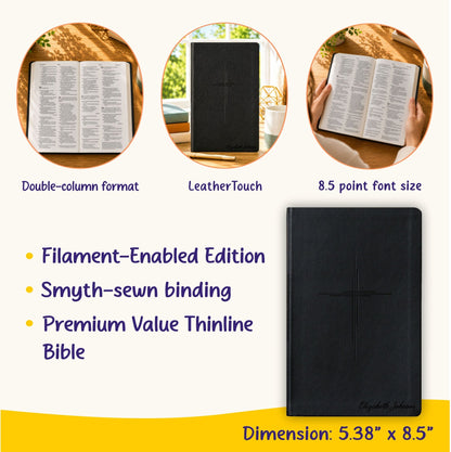 Personalized NLT Premium Value Thinline Bible, Filament Enabled New Living Translation, Custom Bible Engraved Name, Christian & Baptism Gift - Religious Books - Aylev