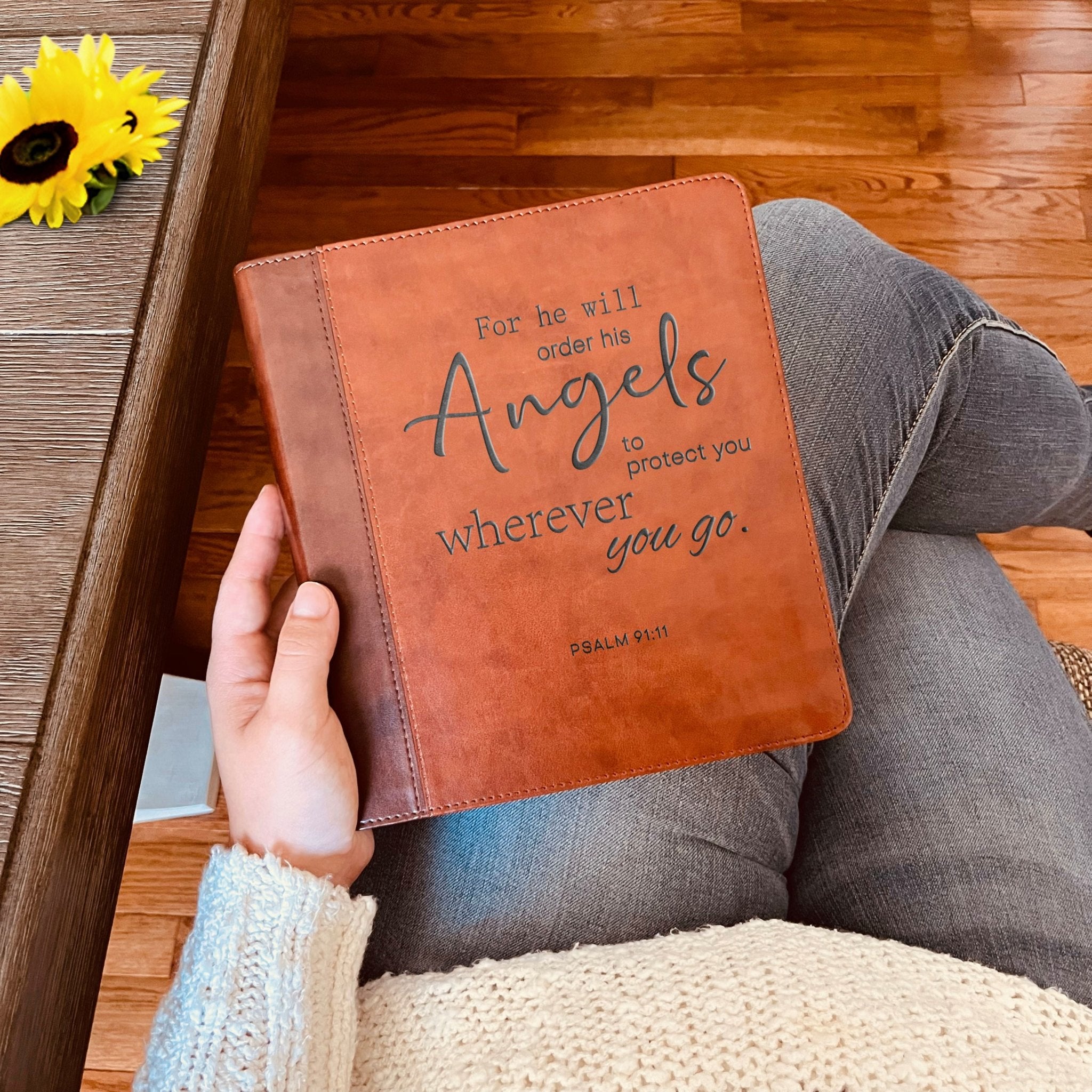 Custom Engraved ESV Journaling Study Bible, Wide Margin Note - Taking Bible, Personalized Christian Gift, Baptism Gift for Men & Women - Religious Books - Aylev