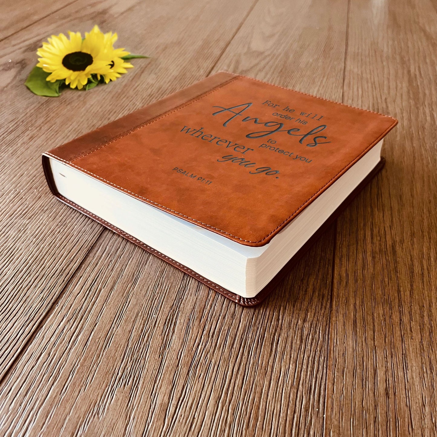 Custom Engraved ESV Journaling Study Bible, Wide Margin Note - Taking Bible, Personalized Christian Gift, Baptism Gift for Men & Women - Religious Books - Aylev