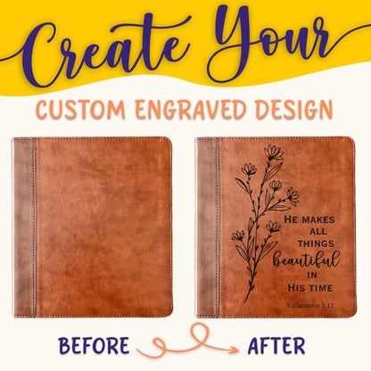 Personalized ESV Bible: Create Your Own Custom Engraved Design with a Designer, Double Column Journaling Study English Standard Holy Bible - Religious Books - Aylev