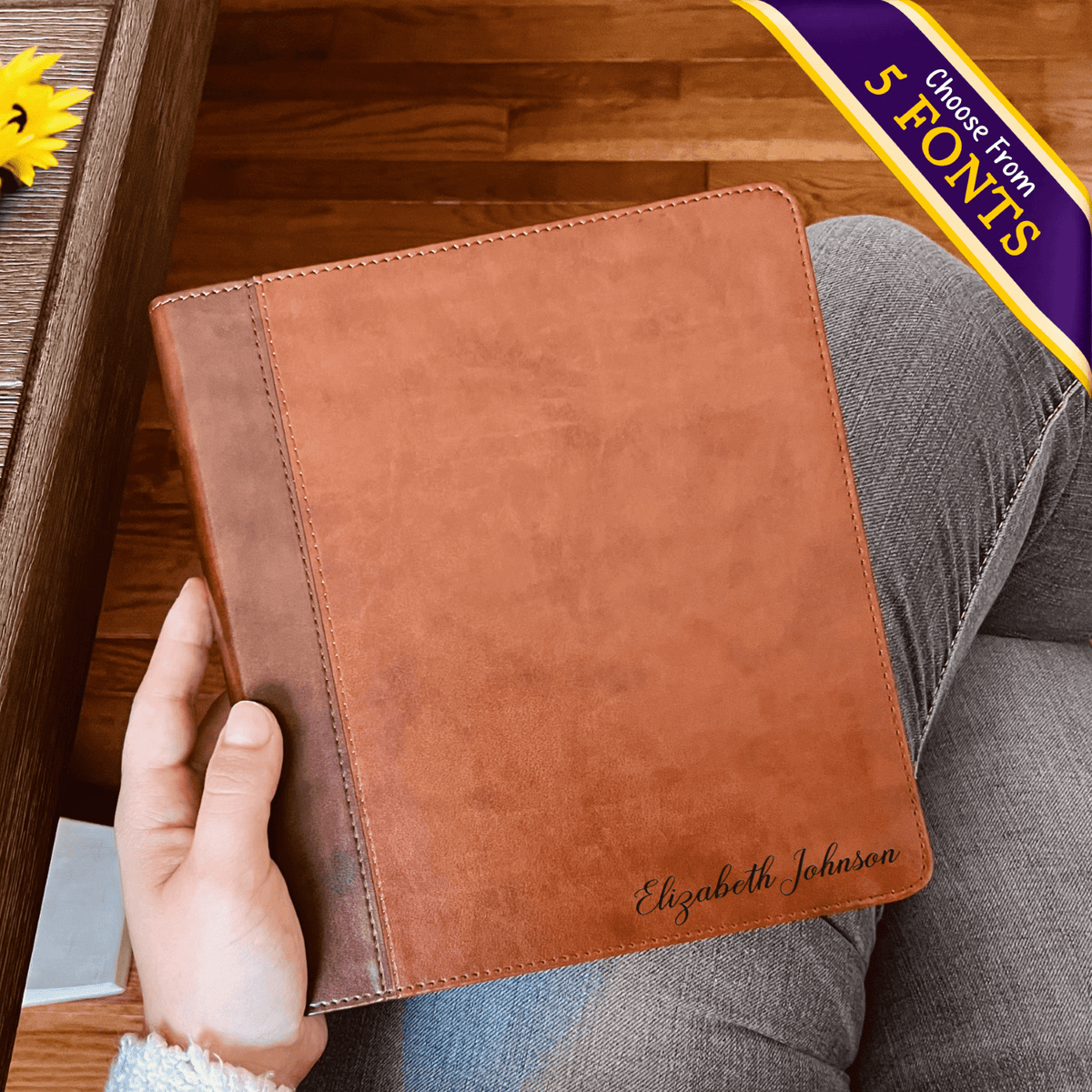 Personalized ESV Bible with Name Engraved, ESV Journaling Study Bible, Custom Bible Engraved Name, English Standard Version Christian Gifts - Religious Books - Aylev
