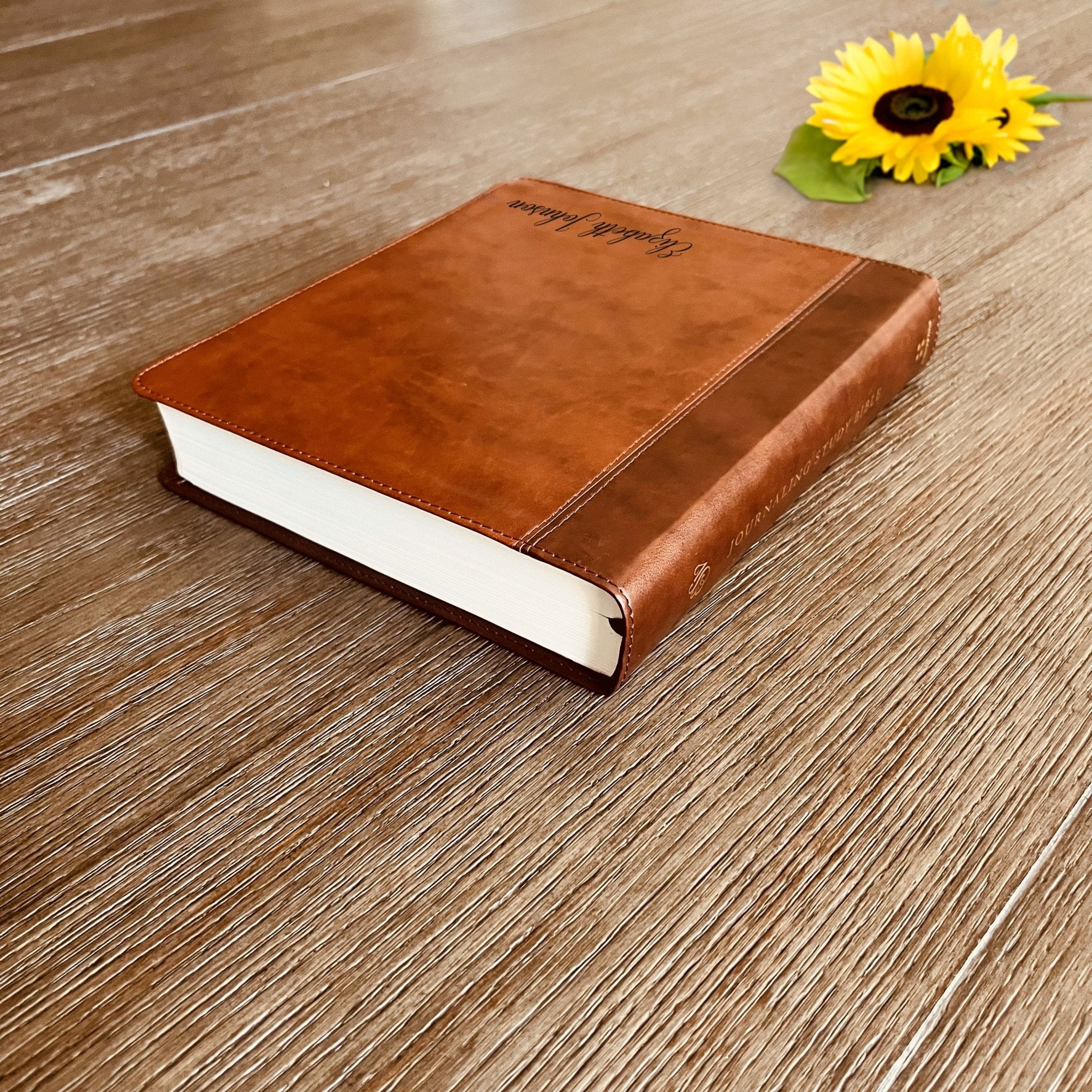 Personalized ESV Bible with Name Engraved, ESV Journaling Study Bible, Custom Bible Engraved Name, English Standard Version Christian Gifts - Religious Books - Aylev