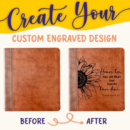 Personalized ESV Bible: Create Your Own Custom Engraved Design with a Designer, Double Column Journaling Study English Standard Holy Bible - Religious Books - Aylev