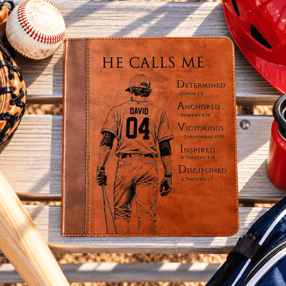 Personalized ESV Journaling Study Bible, Custom Engraved Acrostic Name with Verse Reference, Christian Sports Gift for Baseball Players - Religious Books - Aylev