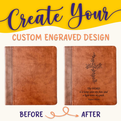 Personalized ESV Bible: Create Your Own Custom Engraved Design with a Designer, Double Column Journaling Study English Standard Holy Bible - Religious Books - Aylev
