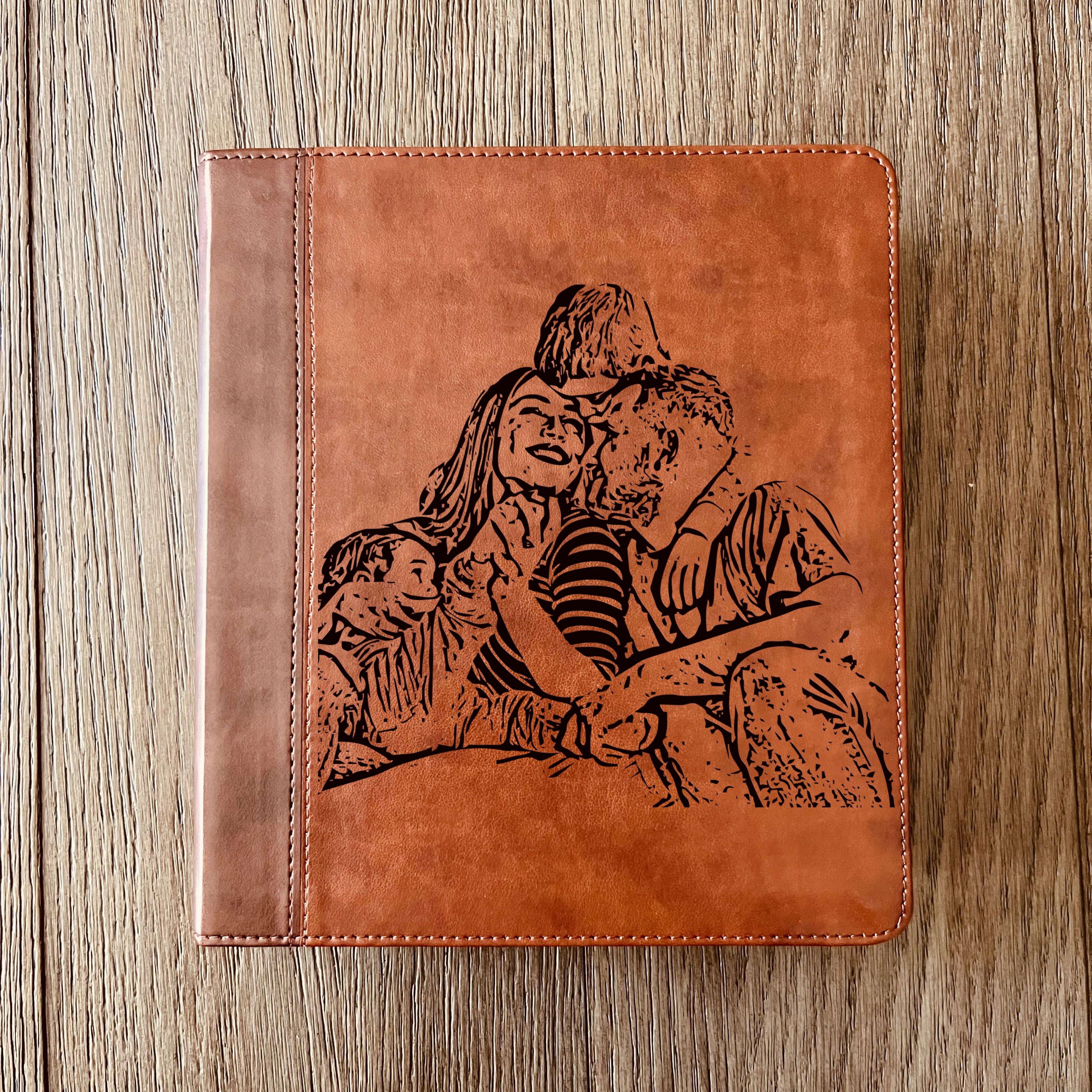 Personalized ESV Journaling Study Bible, Photo Engraved Cover, Wide Margin Bible for Note Taking, Christian Gift, Custom Engraved Bible