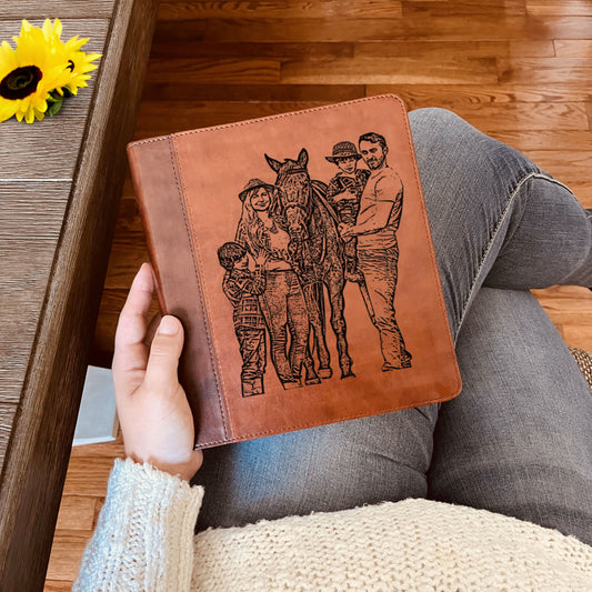 Personalized ESV Journaling Study Bible, Photo Engraved Cover, Wide Margin Bible for Note Taking, Christian Gift, Custom Engraved Bible