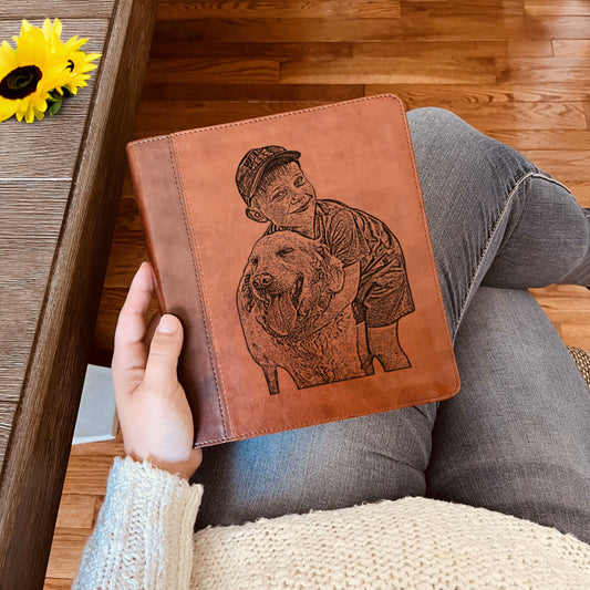 Personalized ESV Journaling Study Bible, Photo Engraved Cover, Wide Margin Bible for Note Taking, Christian Gift, Custom Engraved Bible