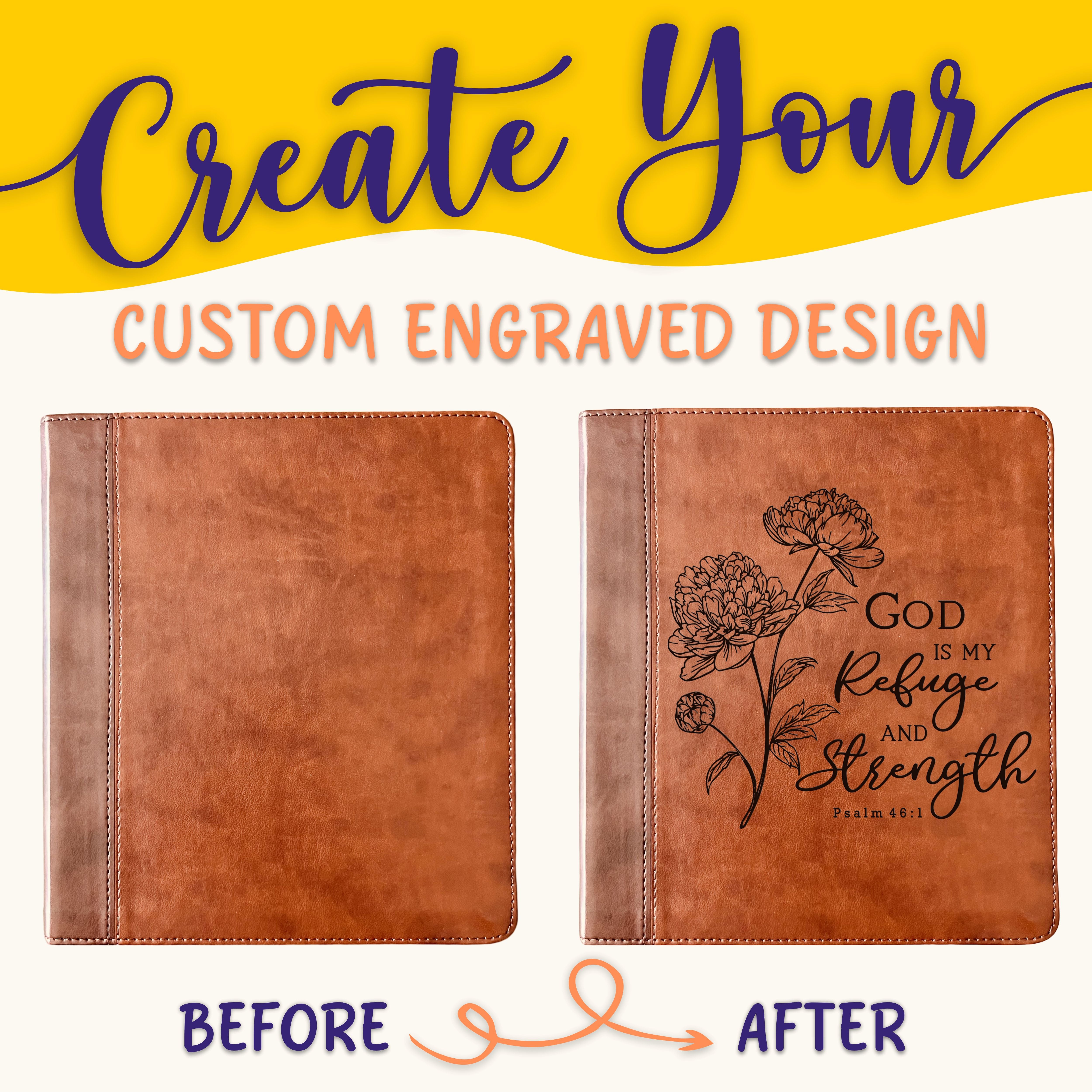 Personalized ESV Bible: Create Your Own Custom Engraved Design with a Designer, Double Column Journaling Study English Standard Holy Bible