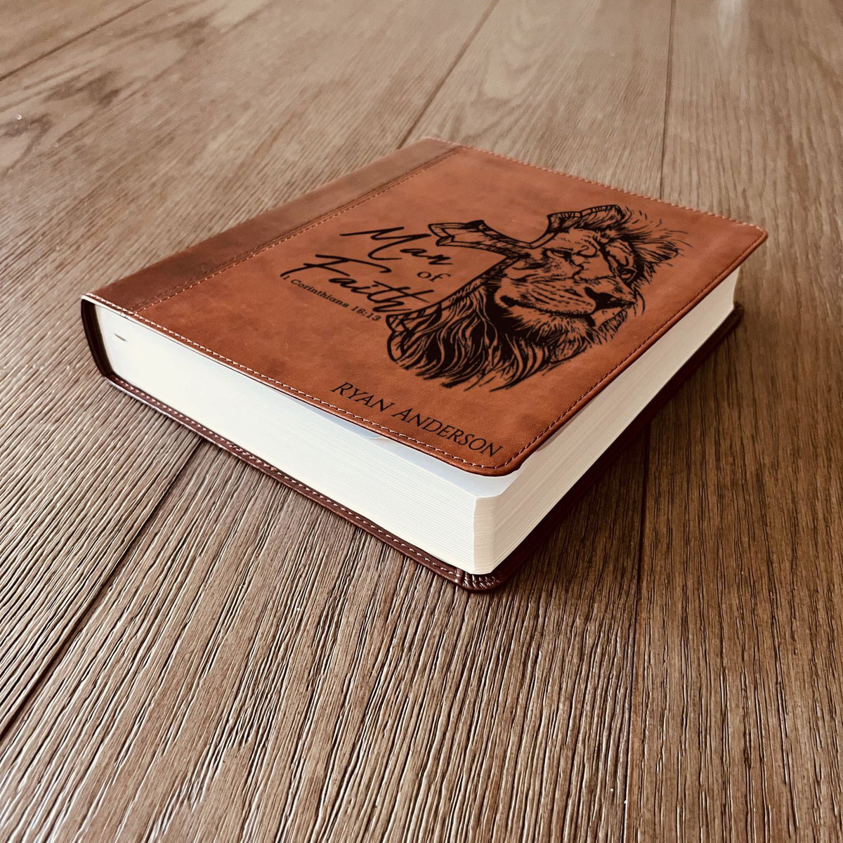 Personalized Bible for Men, ESV Journaling Study Bible, Custom Bible Name Engraved, English Standard Version, Bible for men, Bible gifts for men - Religious Books - Aylev