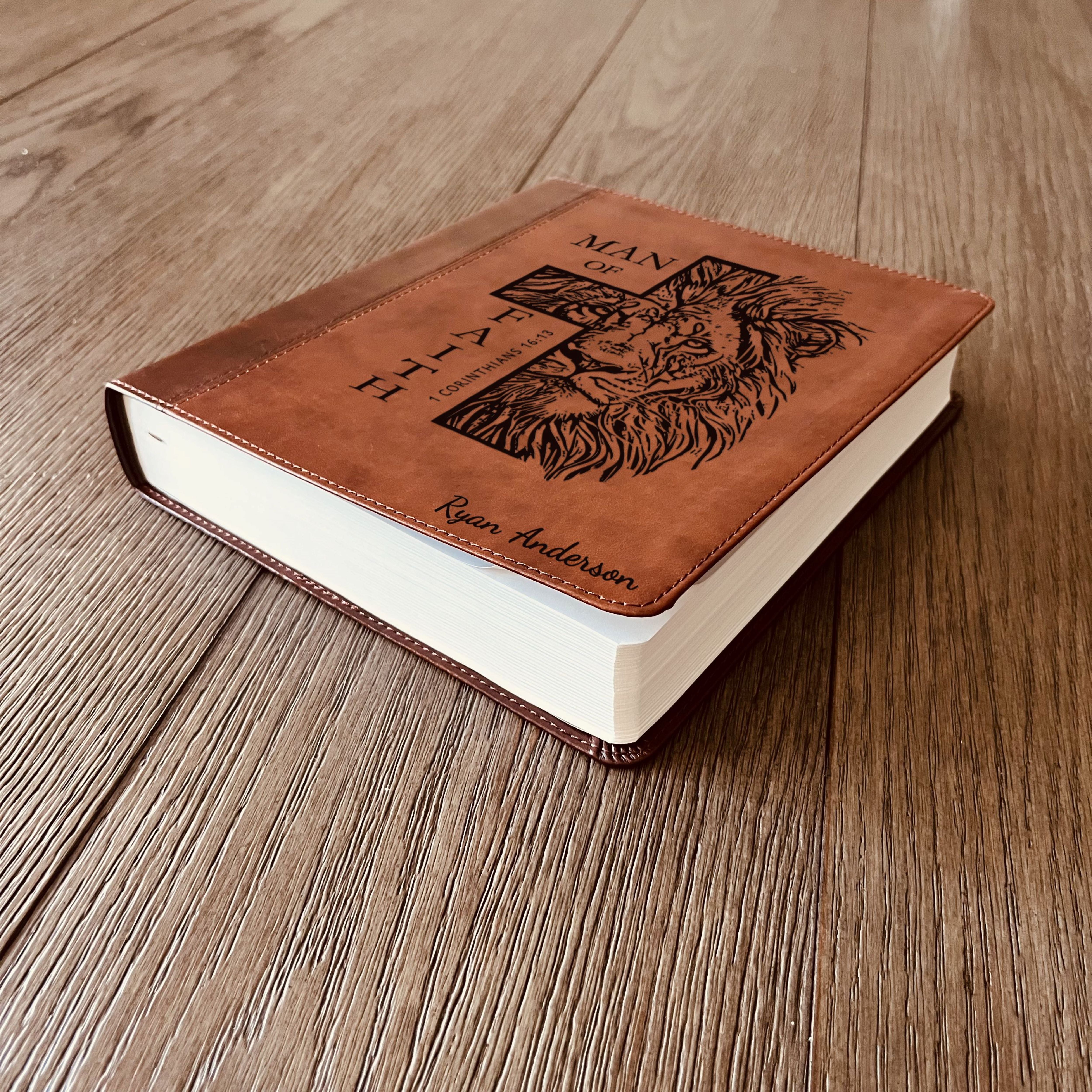 Personalized Bible for Men, ESV Journaling Study Bible, Custom Bible Name Engraved, English Standard Version, Bible for men, Bible gifts for men