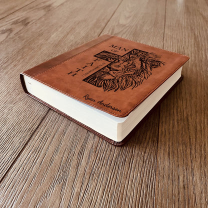 Personalized Bible for Men, ESV Journaling Study Bible, Custom Bible Name Engraved, English Standard Version, Bible for men, Bible gifts for men - Religious Books - Aylev