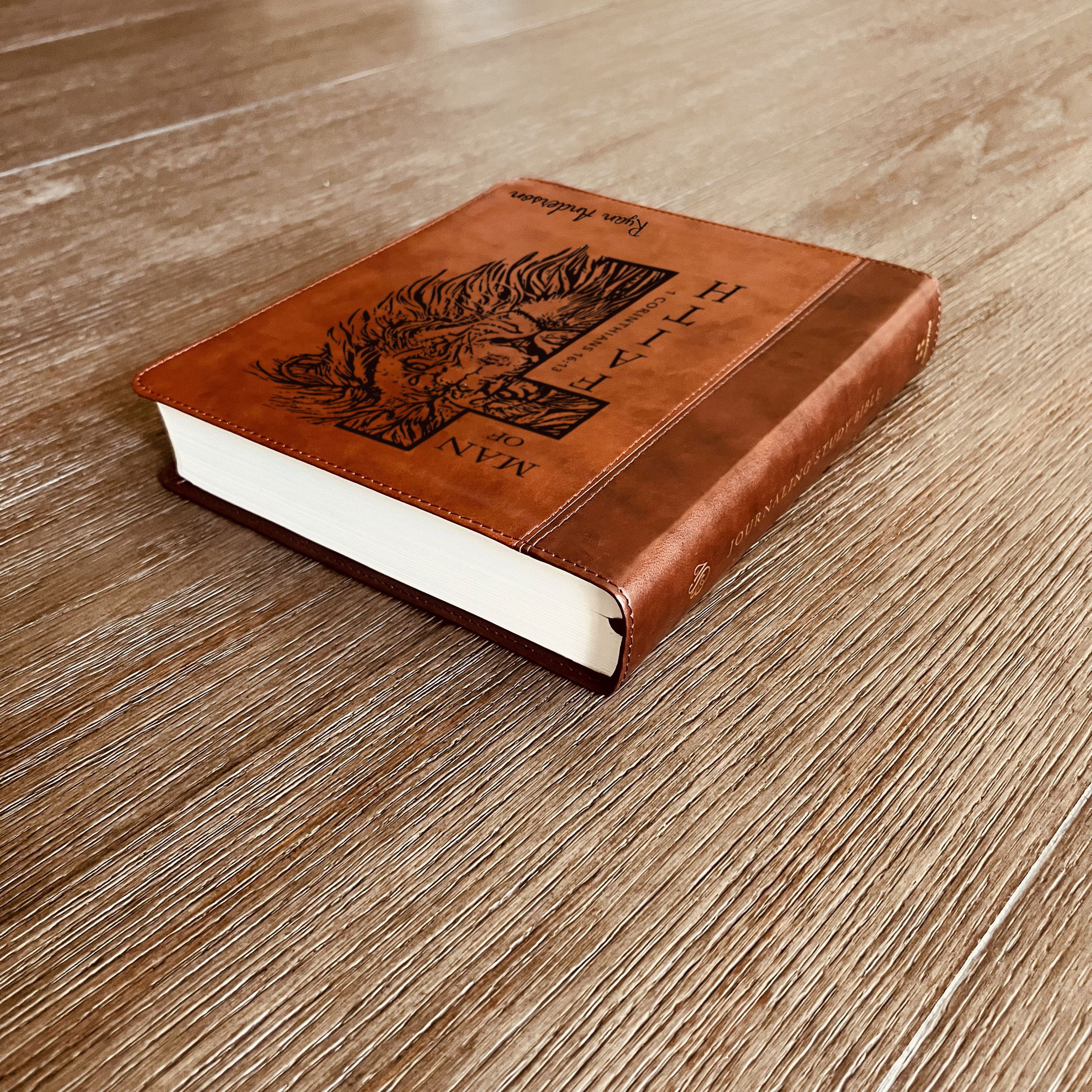 Personalized Bible for Men, ESV Journaling Study Bible, Custom Bible Name Engraved, English Standard Version, Bible for men, Bible gifts for men