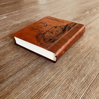 Personalized ESV Journaling Study Bible, Daughter of a King Lion Design, Custom Engraved Name, Christian Gift, Baptism Gift, Bible Gift Her - Religious Books - Aylev