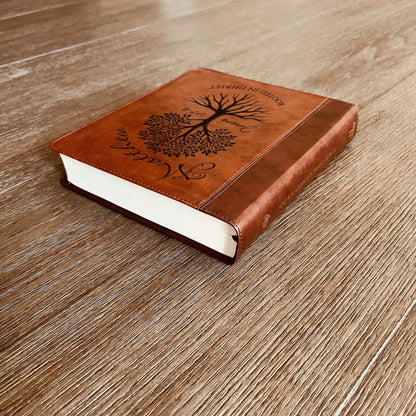 Personalized ESV Journaling Study Bible, Engraved Name, Rooted in Christ Tree Design, Christian Gift, Bible Gifts for Her, Gifts for Him - Religious Books - Aylev
