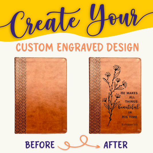 Personalized KJV Bible, Everyday Study Bible, Custom Bible Engraved King James Version, Christian Gifts, Baptism Gifts, KJV Bible Women Men - Aylev