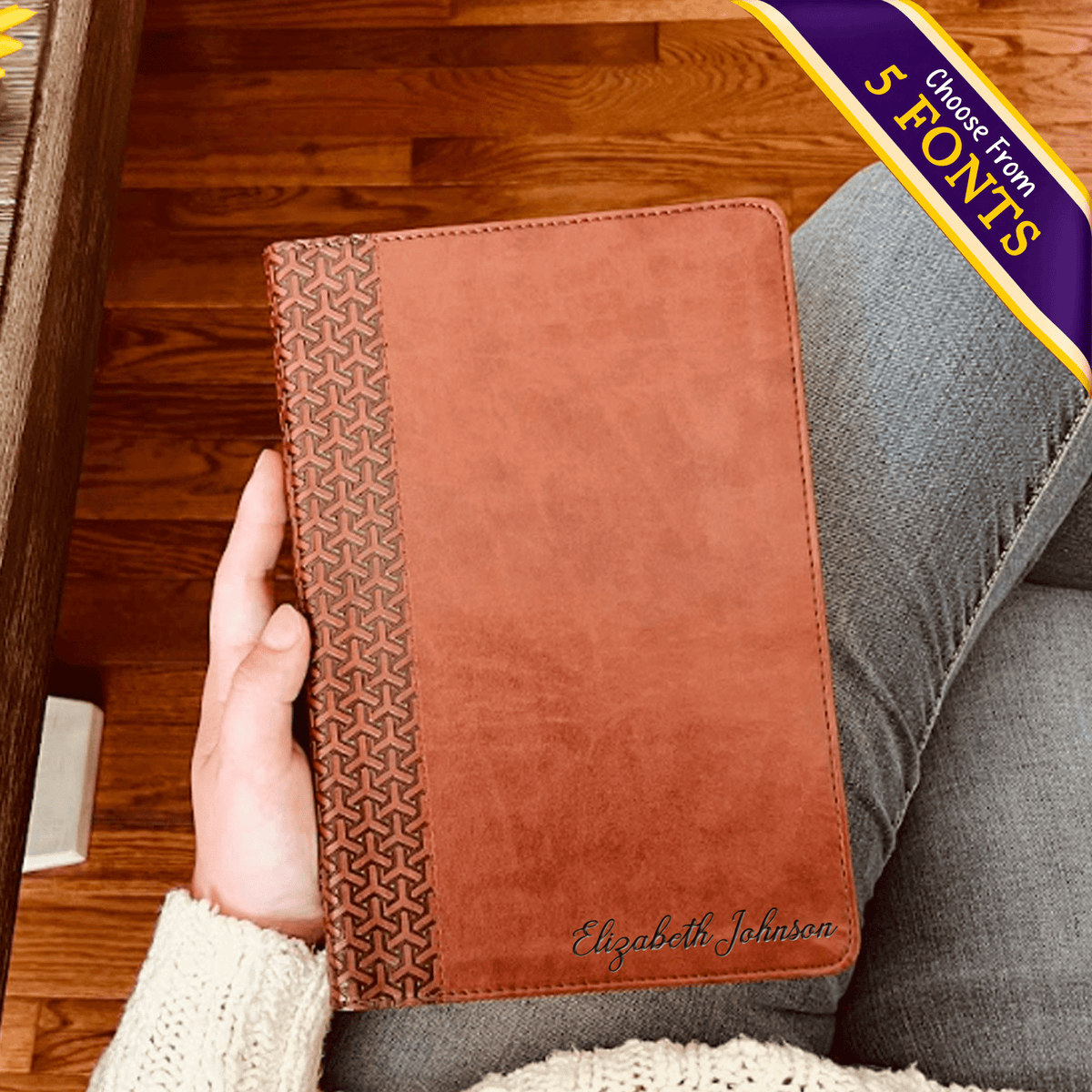 Personalized KJV Bible with Name Engraved, Custom KJV Study Bible, Custom Bible Engraved Name, King James Version Baptism Gifts Christian Gifts - Religious Books - Aylev