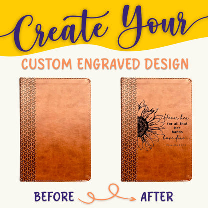 Personalized KJV Study Bible: Create Your Own Custom Engraved Design with a Designer, Everyday Study Bible, Christian Gifts, Baptism Gifts - Religious Books - Aylev