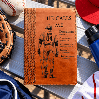 Personalized KJV Study Bible, Custom Engraved Acrostic Name with Verse Reference, Christian Sports Gift for Baseball Players - Religious Books - Aylev