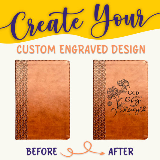 Personalized KJV Bible: Create Your Own Custom Engraved Design with a Designer, Everyday Study Bible, Christian Gifts, Baptism Gifts