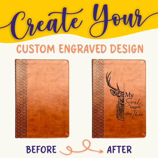 Personalized KJV Bible: Create Your Own Custom Engraved Design with a Designer, Everyday Study Bible, Christian Gifts, Baptism Gifts