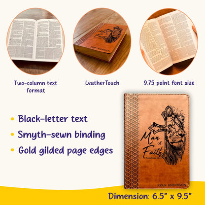 Personalized Bible for Men, KJV Study Bible, Customized Bible for Men Name Engraved, King James Version, Bible for men, bible gifts for men - Religious Books - Aylev
